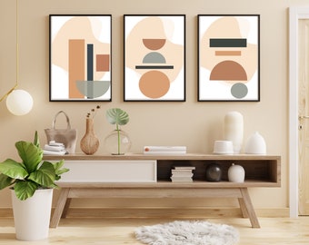 Arte de pared imprimible, decoración de arte de pared moderna minimalista, impresiones digitales, impresiones de arte estilo boho