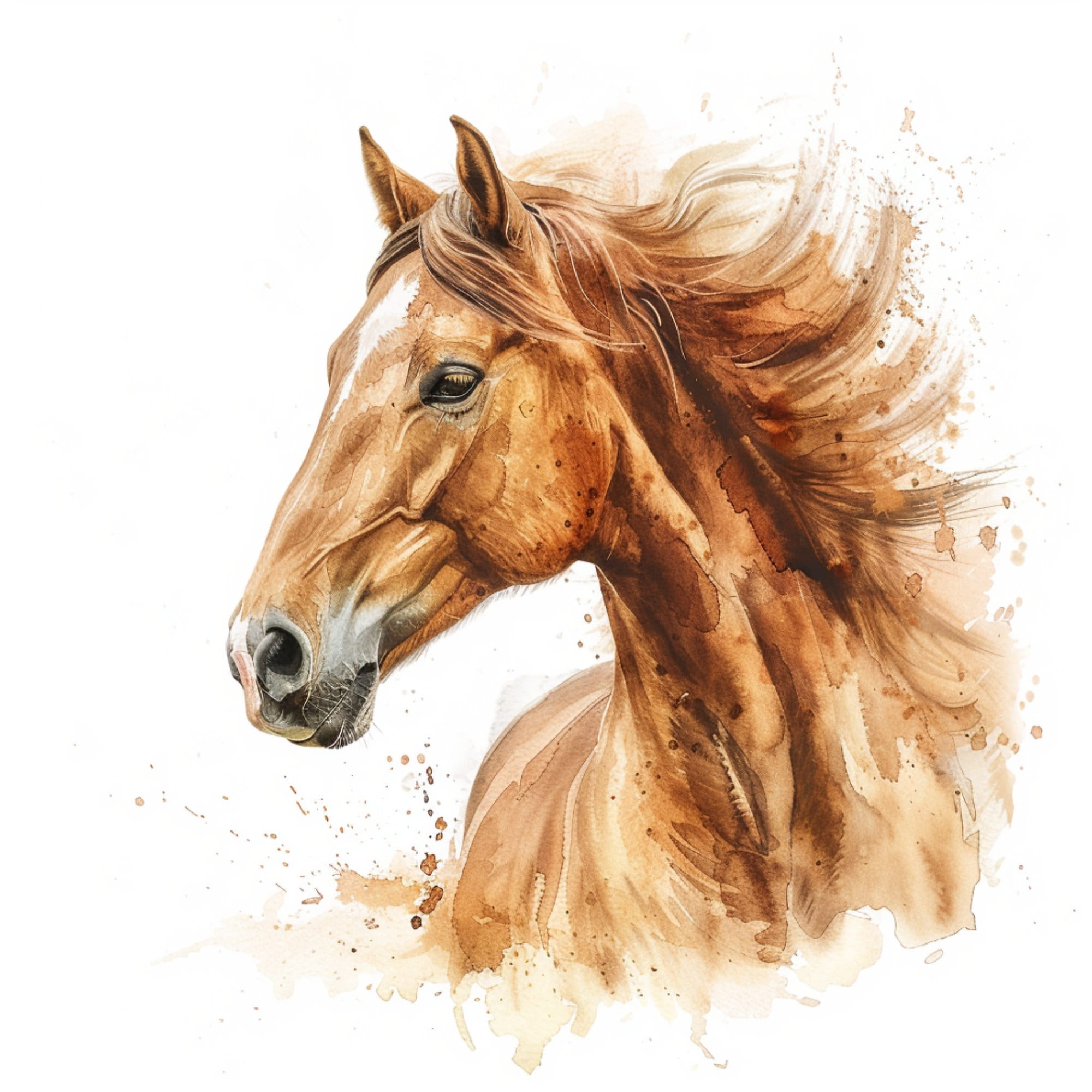 Printable 8 Horse Clipart, Printable Watercolor Clipart, High Quality ...