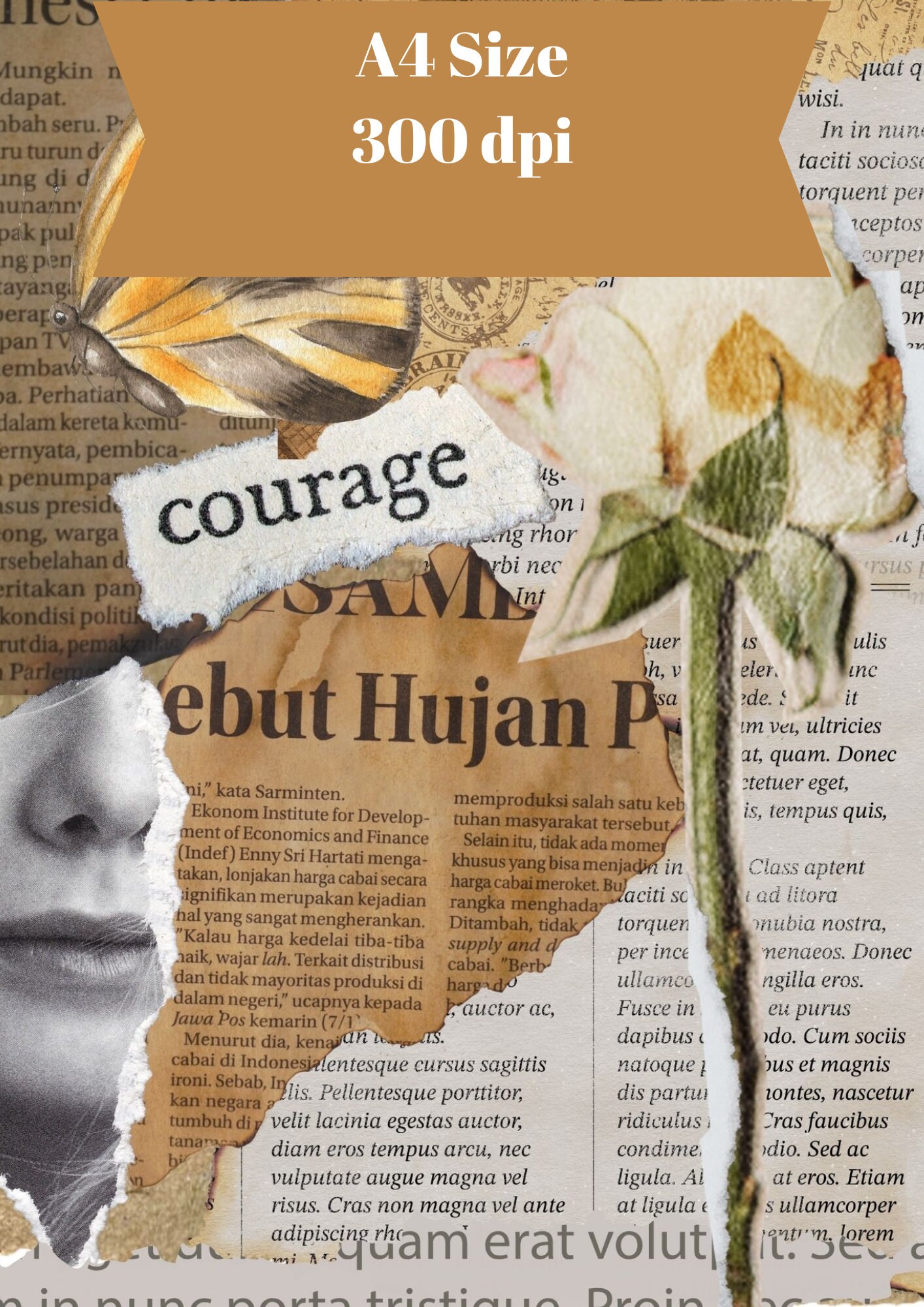 20 Sheets Junk Journal Kit, Vintage Collage Sheets, Printable Pages ...