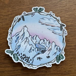 Die Cut Sticker - Winter Mountains