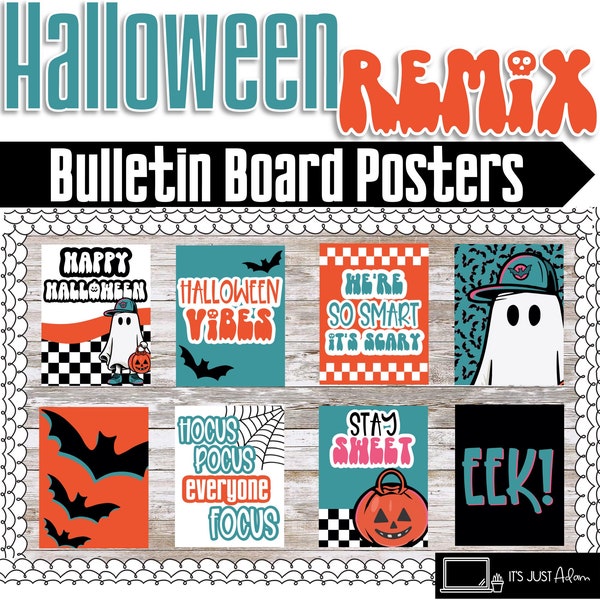 Halloween Remix Bulletin Board Posters October Vibes Bulletin Board Halloween Bulletin Board October Posters Bulletin Board