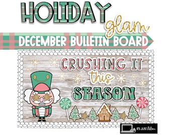 Holiday Glam Bulletin Board Borders Christmas Classroom Decor December Bulletin Board Winter Bulletin Board Ideas Nutcraker