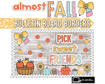 Fall Composition Notebook Bulletin Board Composition Notebook Decor September Autumn Bulletin Board "Pick Sweet Friends"