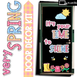 Spring Door Decor Easter Door Decor Spring Bulletin Board April Door Decor MarchSpring Door Decor  April Bulletin Board Classroom Door