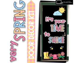 Spring Door Decor Easter Door Decor Spring Bulletin Board April Door Decor MarchSpring Door Decor  April Bulletin Board Classroom Door