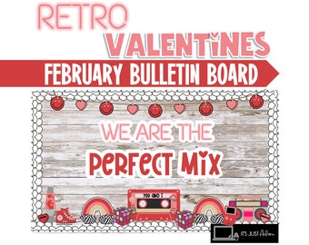 We are the Perfect Mix Retro Rainbow February Bulletin Board Themed Decor Retro Remix Brights Valentine's Bulletin Board Themed Decor Kit