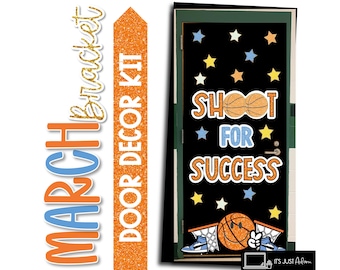 March Door Decor Basketball Bulletin Board Physical Education Bulletin Board March Book Bracket March Bulletin Board
