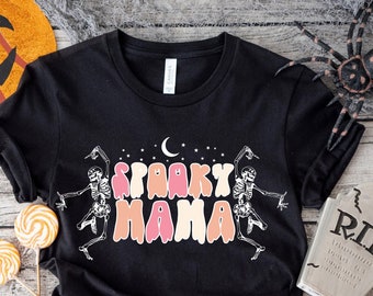 Spooky Mama Skeleton Shirt, Halloween Shirt For Mom, Halloween Gift Shirt, Halloween Mama Shirt, Spooky Season Shirt, Halloween Party Tee