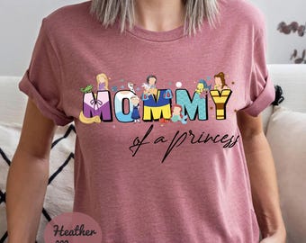 Disney Princess Mama Shirt,  Princess Elsa Snow White Ariel Mama Shirt, Magical Mama Shirt, Mother's Day Gift Tee