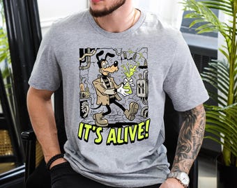 Disney Goofy Mad Scientist Shirt, Funny Halloween It's Alive Frankenstein WDW Trip Shirt, Spooky Science Lover Gift