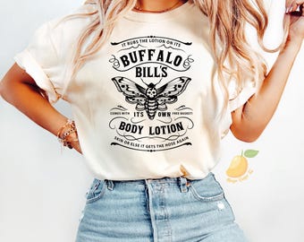 Buffalo Bill's Body Lotion Shirt, Silence of the Lambs Gothic Horror Moth Shirt, Halloween 2026 Tee,Halloween Women Trendy Tee