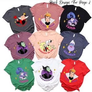 Disney Villains Two Sided Shirt, Bad Witches Tee, Maleficent T-Shirt, Evil Queen Shirt, Cruella De Vil Shirt, Mickey Head Ursula Shirt