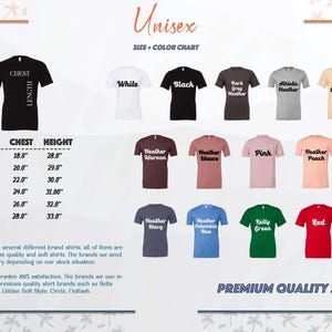 a picture of a t - shirt size guide