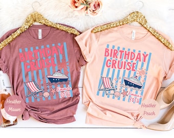 Custom Birthday Cruise Shirts, Birthday Party Shirt, Family Cruise 2026 Shirts, Cute Cruise Ship Beach Vacation Party Tees