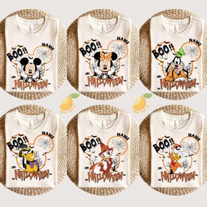 Disney Halloween All Characters Custom Shirt, Halloween Group Shirt, Halloween Party Shirt, Disney Matching Family Halloween Shirts