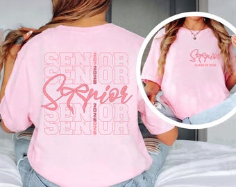 Senior 2026 Shirt, Coquette Bow Senior Shirt, Class of 2026 Senior Tee, Graduation 2026 Gift, Grad Party Girly Shirts