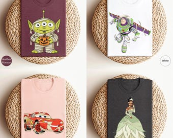 Custom Disney Halloween All Characters Shirt,  Disney Family Halloween Shirt, WDW Halloween Trip 2026 Tees