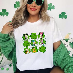 Mickey And Friends St Paddys Shirt, Disney 2025 Holiday Shirt, Gift For St Patricks Day, Disneyland Lucky Shirt, Disney Saint Patricks Tee