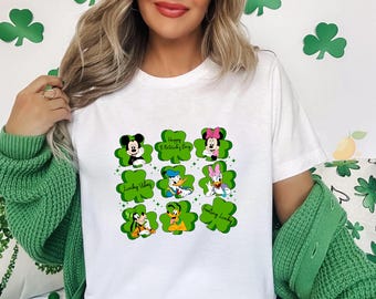 Mickey And Friends St Paddys Shirt, Disney 2026 Holiday Shirt, Gift For St Patricks Day, Disneyland Lucky Shirt, Disney Saint Patricks Tee