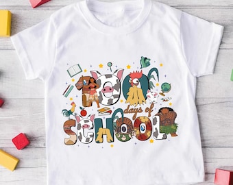 Disney 100 Days of School Shirt, Disney Moana School Shirt, First Day of School Shirt, Disney Back To School Tee