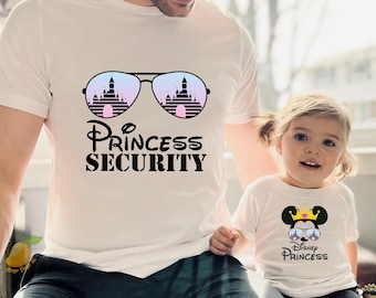 Disney Princess Security Shirts, Disney Princess And Dad Matching Shirt, New Dad Shirts, Dad Gift from his Daughter, Fathers Day 2026