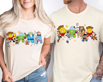 Toy Story Grandma Grandpa Shirt, Nana Papa Disney Grandparents Shirt, Family Toy Story Matching Birthday Shirt