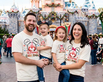 Custom Disney Christmas Trip Shirt, Disney Family Christmas Shirt, Christmas Group Shirt, WDW Disneyland Holiday Tees