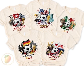 Countries Flag Soccer Fan 2026 Shirt, Usa Canada Mexico Footbaal T-Shirt, Football Graphic Tee, Soccer Fan Gift
