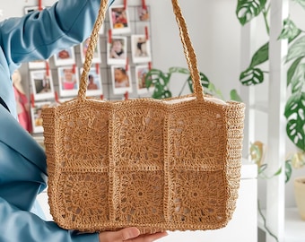 Woven Straw Summer Handbag |Knitted Straw Sleeve Bag | Mother's Day Gift