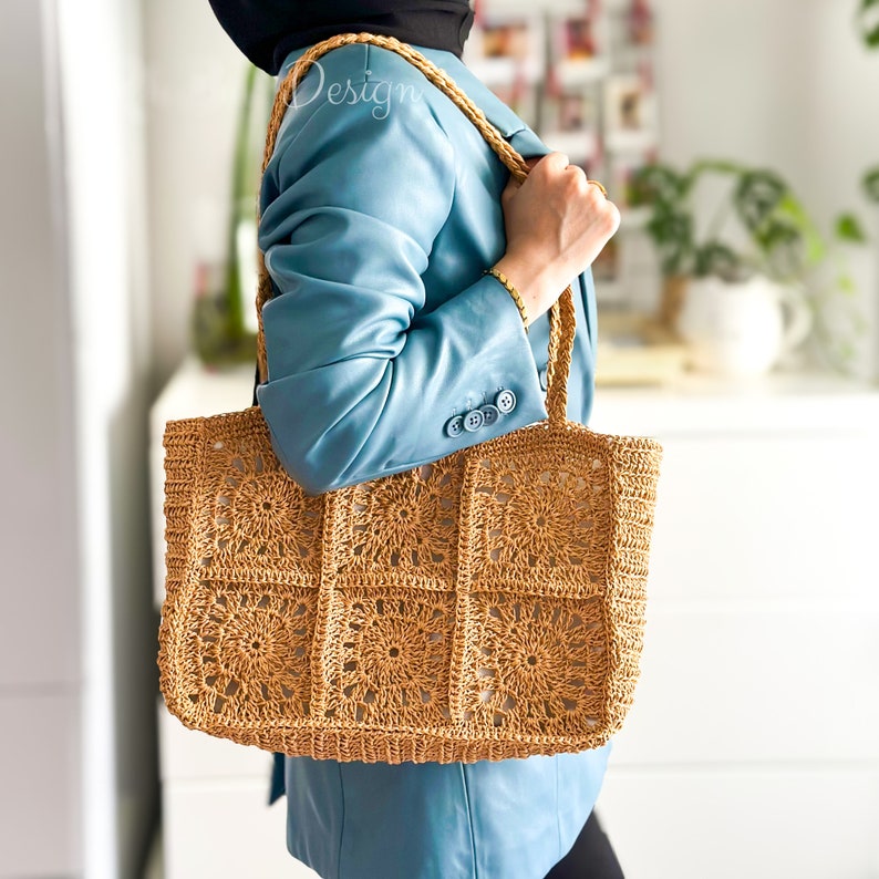 Woven Straw Summer Handbag Knitted Straw Sleeve Bag Mother's Day Gift zdjęcie 2