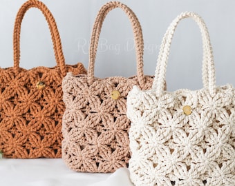 Dahlia Mini Knitting Bag Knitted Stylish Bag Crochet Bag Women Clutch Bag MOTHER'S DAY GIFT