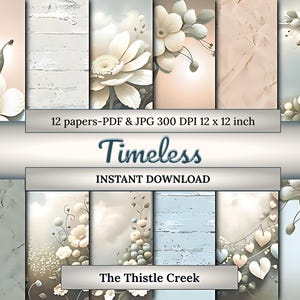 Páginas imprimíveis de diário digital vintage para scrapbooking, papéis imprimíveis atemporais para artesanato, papel criativo para impressão de artesanato