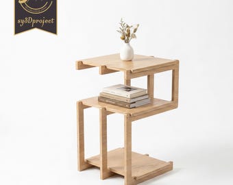 Projet de toupie CNC pour table d'appoint - Plans de meubles CNC pour table basse - Fichiers Dxf de meubles en contreplaqué - Design de meubles de salon