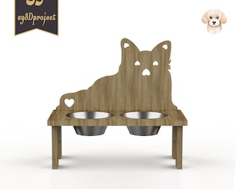Dog Feeding Station CNC File – Wooden Pet Bowl Stand (Digital File)