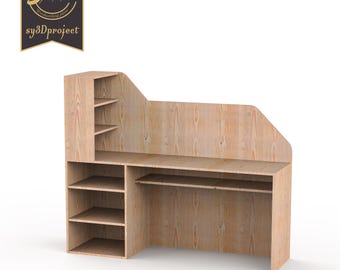Desk Woodworking Plans – Cnc Router Table DXF Files for DIY Wooden Furniture – Home Decor CNC Plans