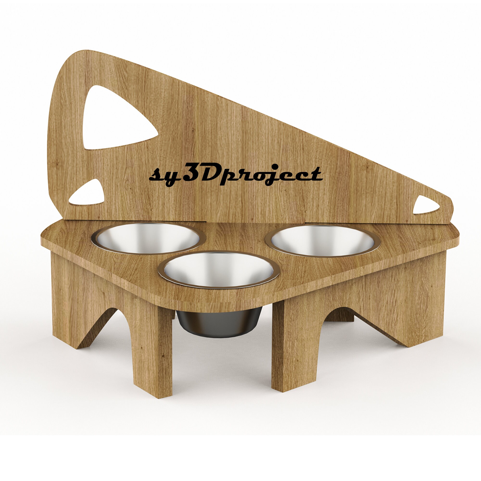 Cat Bowl Stand Raised CNC Cut Stand Cat Bowl Stand Laser File Cat Feed Stand Cnc Pet Bowl Raised