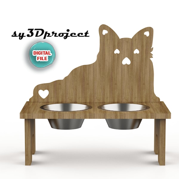Dog Dish Stand for dog CNC file Pet Feeding Bowl Stand Cnc plan Cnc file for Cat Bowl  Stand Dog Dishes Stand Laser Svg File