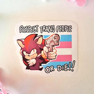 Shadow Respect trans people STICKER