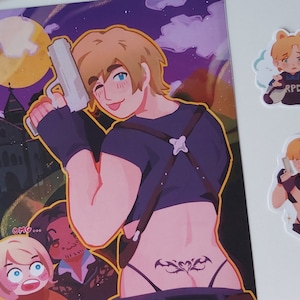 Resident Evil 2 Leon Kennedy Print & Stickers