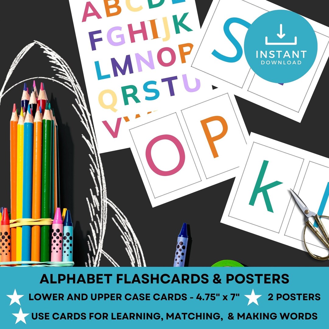 ABC Flashcards, Educational Activities for 3 Year Olds Printable