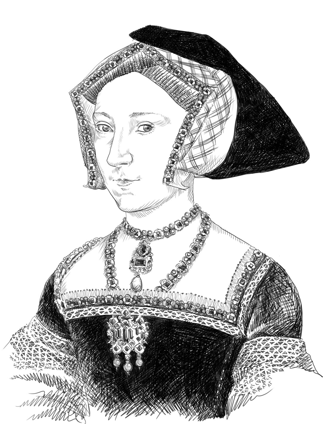 Queen Jane Seymour Wall Art Digital Download, British History Tribute