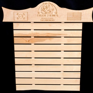 Custom, Personalized Martial Arts Belt Display