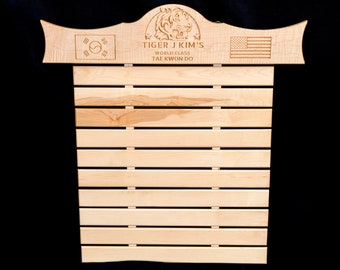 Custom, Personalized Martial Arts Belt Display