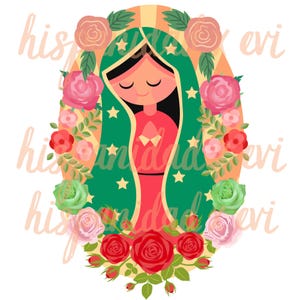 Virgen PNG, Virgen de Guadalupe png, Virgensita digitaal bestand, onze lieve vrouw van Guadalupe downloaden, Heilige Maria SVG, Kids Virgen shirt ontwerpen