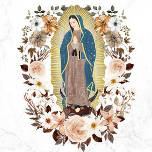 Virgen de Guadalupe PNG file, Our lady of Guadalupe PNG file, La Virgen de Guadalupe Download, Virgensita PNG download, Instant download