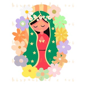 Pastel Virgen PNG, Virgen de Guadalupe png, Virgensita Digital File, Our lady of Guadalupe Download, Holy Mary, Kids Virgen Shirt Designs