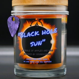 Black Hole Sun Candles inspired by Soundgarden