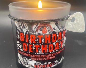 Geburtstagskerze Dethday Kerze inspiriert von Dethklok (Zwei Optionen)