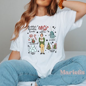 Elf T-shirt Movie Inspired Christmas Elf Holiday Guide Buddy Sweatshirt Christmas  Funny Pullover Christmas Movie Sweatshirt