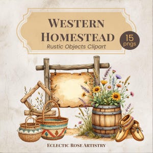 Western Homestead Clipart Rustic Western Objects PNGs